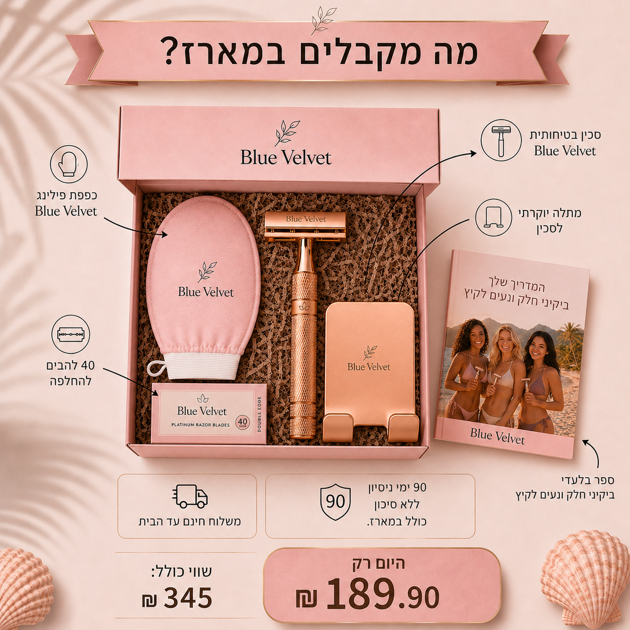 מארז העור החלק של Blue Velvet