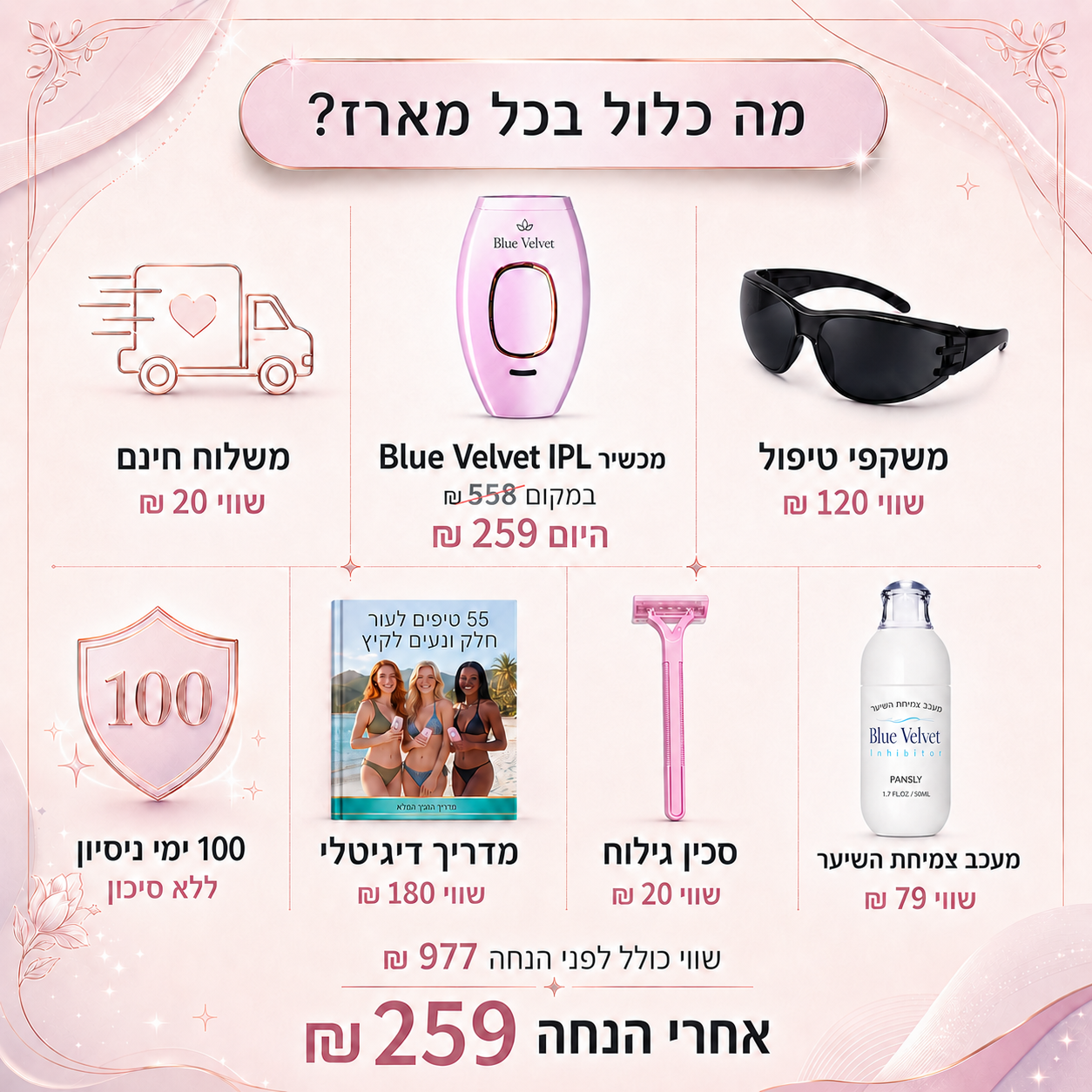 מארז העור החלק של™Blue Velvet